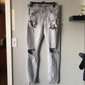 Mens &denim jeans size 40 Skinny low waist.